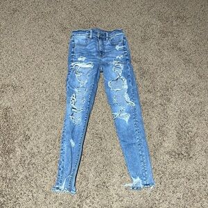 American Eagle Blue Distressed Women's Jeans